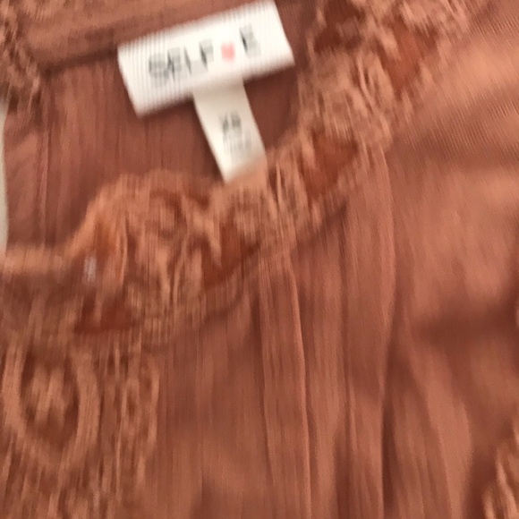 Self❤️E Long Sleeve Woman Brown Shirt Size XS - Picture 4 of 4